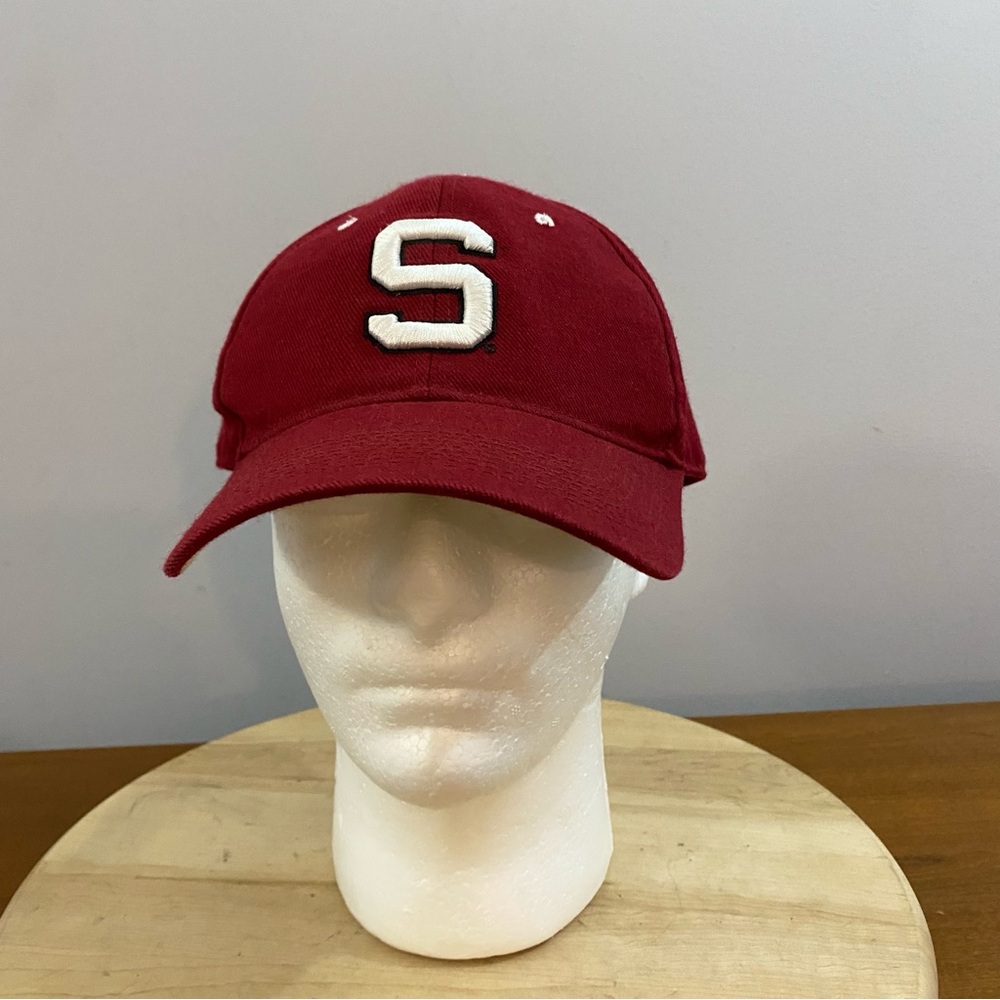 Vintage Stanford University Zephyr Hat Cap Wool Blend Fitted Sz‎ 7 5/8 Red
